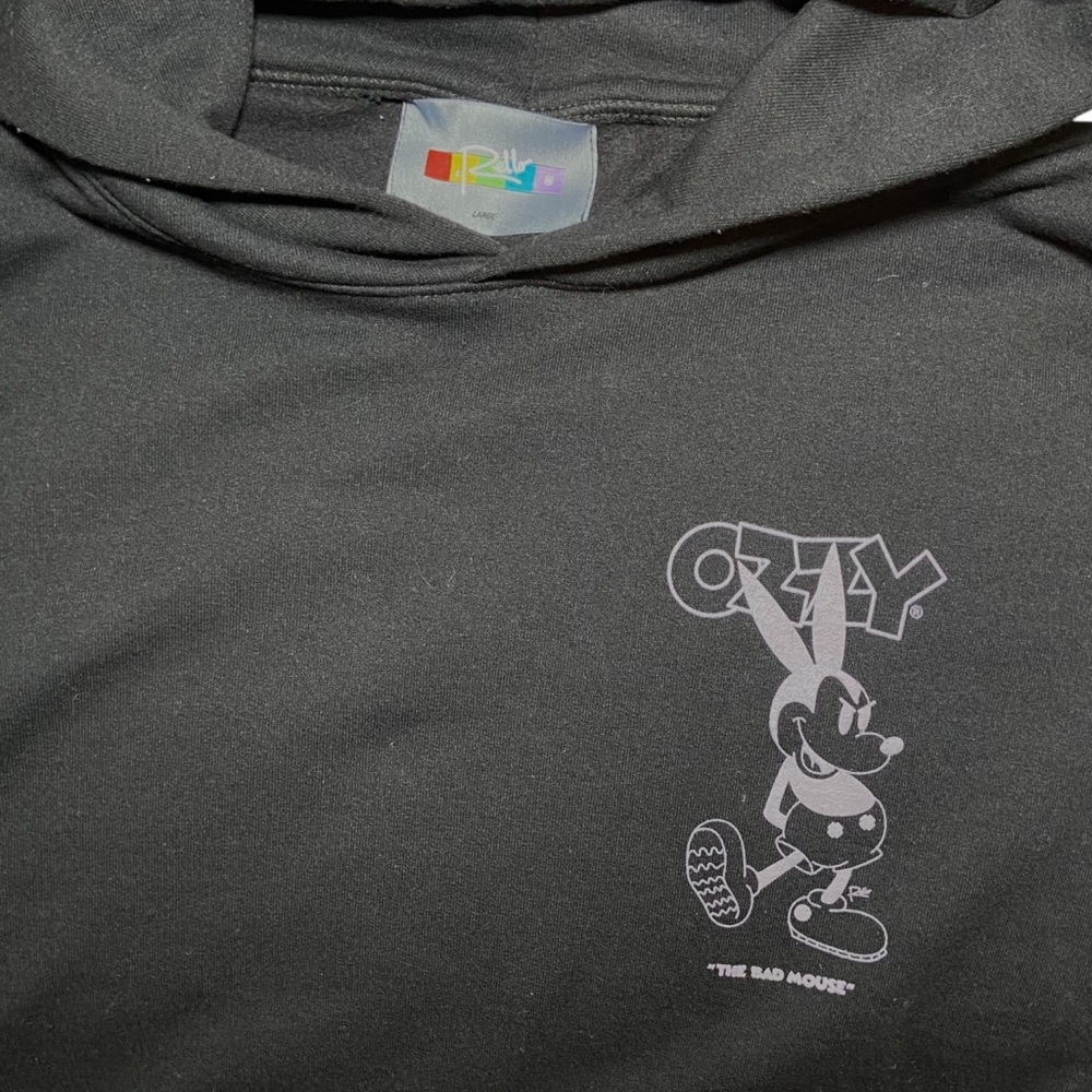 King Rello RARE Ozzy The Bad Mouse Black Hoodie Size Large‎ Chicago - Picture 8 of 9